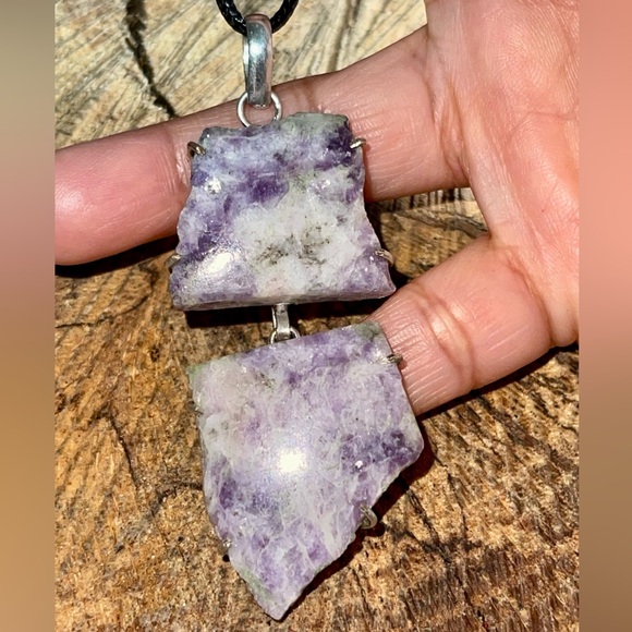 Large Purple Lepidolite Pendant 3” - Picture 13 of 14